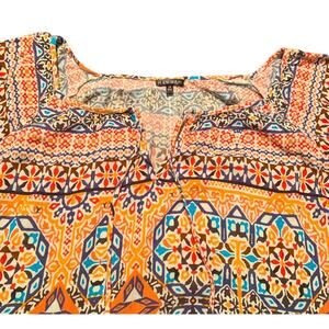 Hannah Womens Blouse Peasant Bohemian Southwest Cottagecore Oversized Size 1X